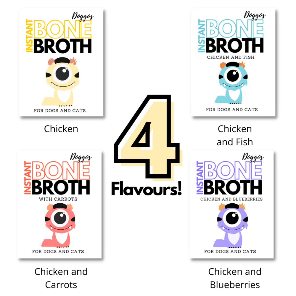 Doggos Instant Chicken Bone Broth for Dogs and Cats Dog Treats + Others Doggos
