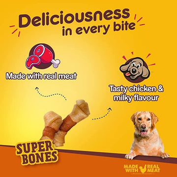 Pedigree Ranchos Super Bones Chicken & Milk Dog Treats