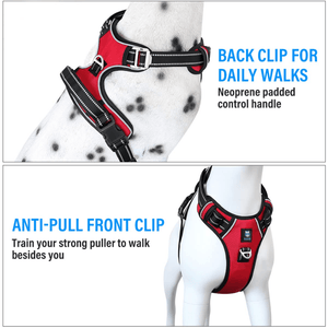Hank 3M Reflective Harness for Puller Dogs (Red)