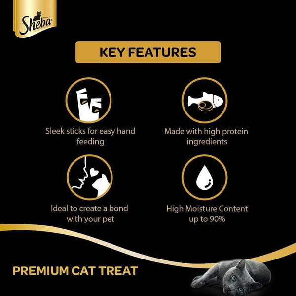 Me O Creamy Chicken & Liver and Sheba Chicken & Chicken Whitefish Sasami Selection Melty Premium Cat Treats Combo