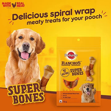 Pedigree Ranchos Super Bones Chicken & Milk Dog Treats