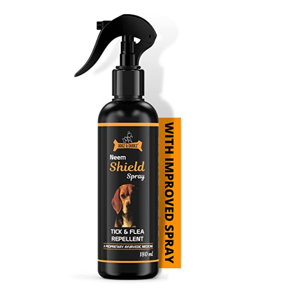 DOGZ & DUDEZ Natural Neem Shield Tick & Flea Repellent Spray for Dogs and Cats Both-Health & Wellness DOGZ & DUDEZ