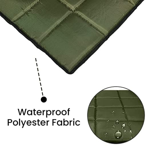 Hiputee Rectangular Shape Waterproof Polyester Fabric Flat Pad Bed Green