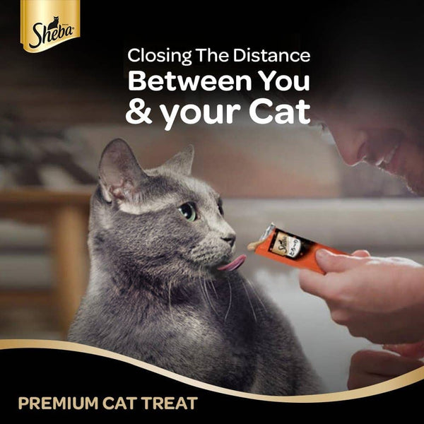 Me O Creamy Chicken & Liver and Sheba Chicken & Chicken Whitefish Sasami Selection Melty Premium Cat Treats Combo