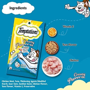 Temptations Creamy Purrrr ee Chicken & Tuna Cat Treats