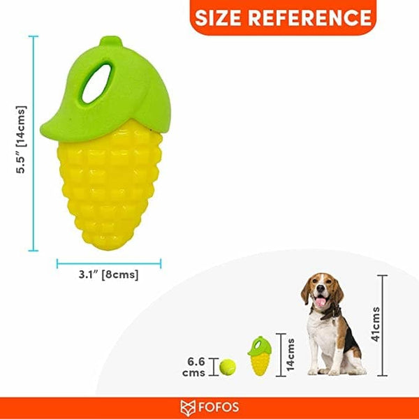Barkbutler x Fofos Vegi Bites Corn Squeaky Toy for Dogs