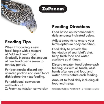 ZuPreem Fruit Blend Bird Food for Small Birds