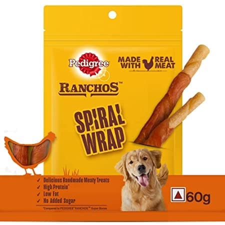 Pedigree Ranchos Spiral Wrap Chicken & Smokey Lamb Dog Treats