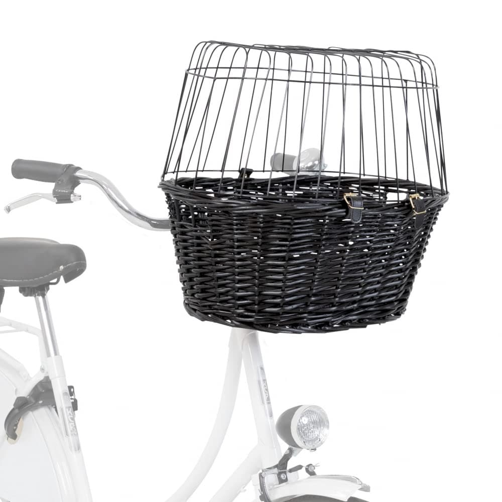 Trixie Front Bicycle Basket for Dogs and Cats (Black, 50x41x35cm)