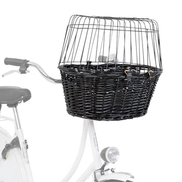 Trixie Front Bicycle Basket for Dogs and Cats (Black)