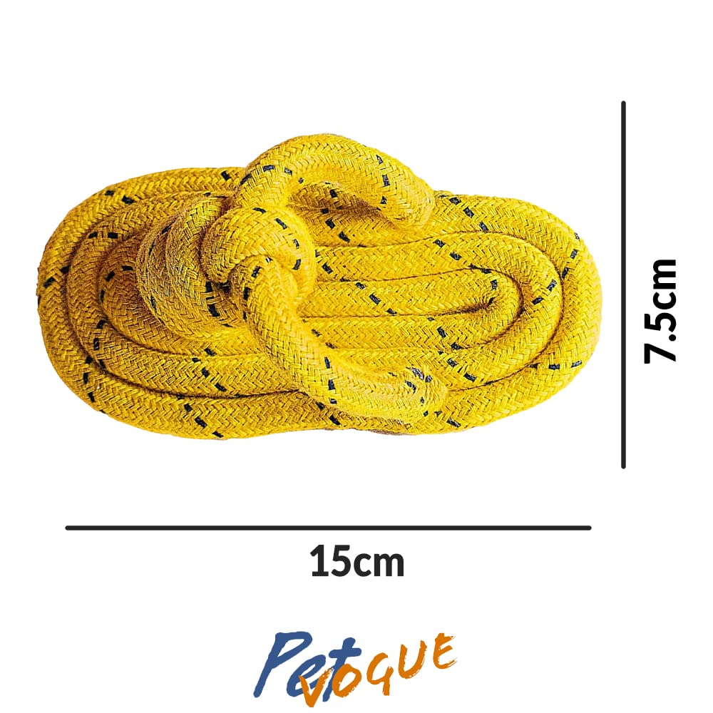 Pet Vogue Sandal Shaped Rope Toy for Dogs | For Medium Chewers (Yellow) Dogs-Toys Pet Vogue