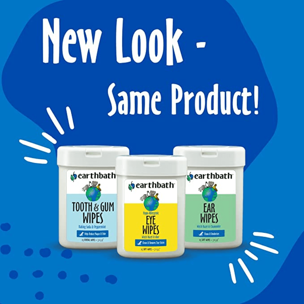 EarthBath Hypoallergenic Fragrance Free Eye Wipes for Dogs and Cats Both-Grooming Supplies EarthBath