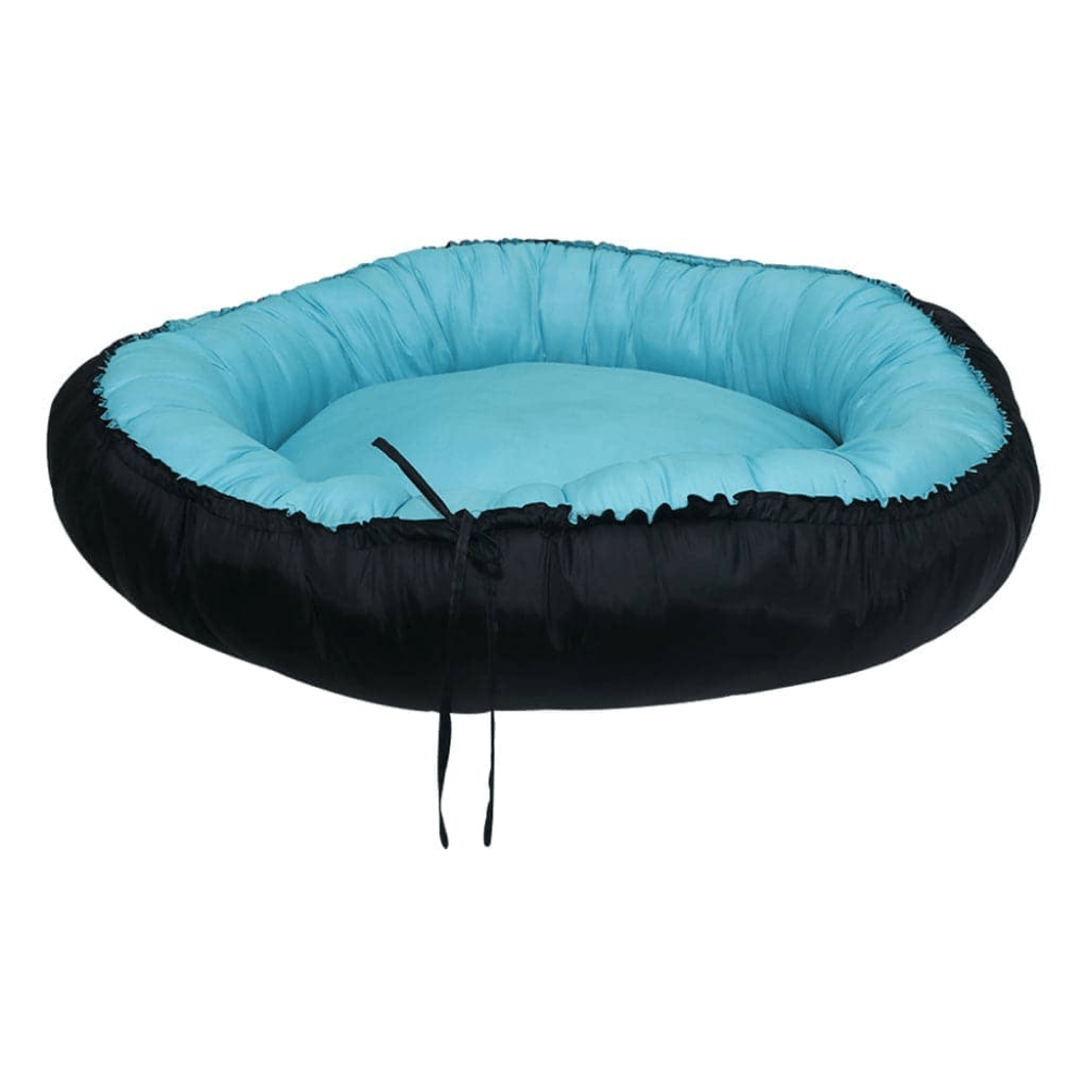 Hiputee Waterproof Reversible Scratch Resistant Washable 2 in 1 Bed Cushion for Dogs and Cats (Sky Blue Black)