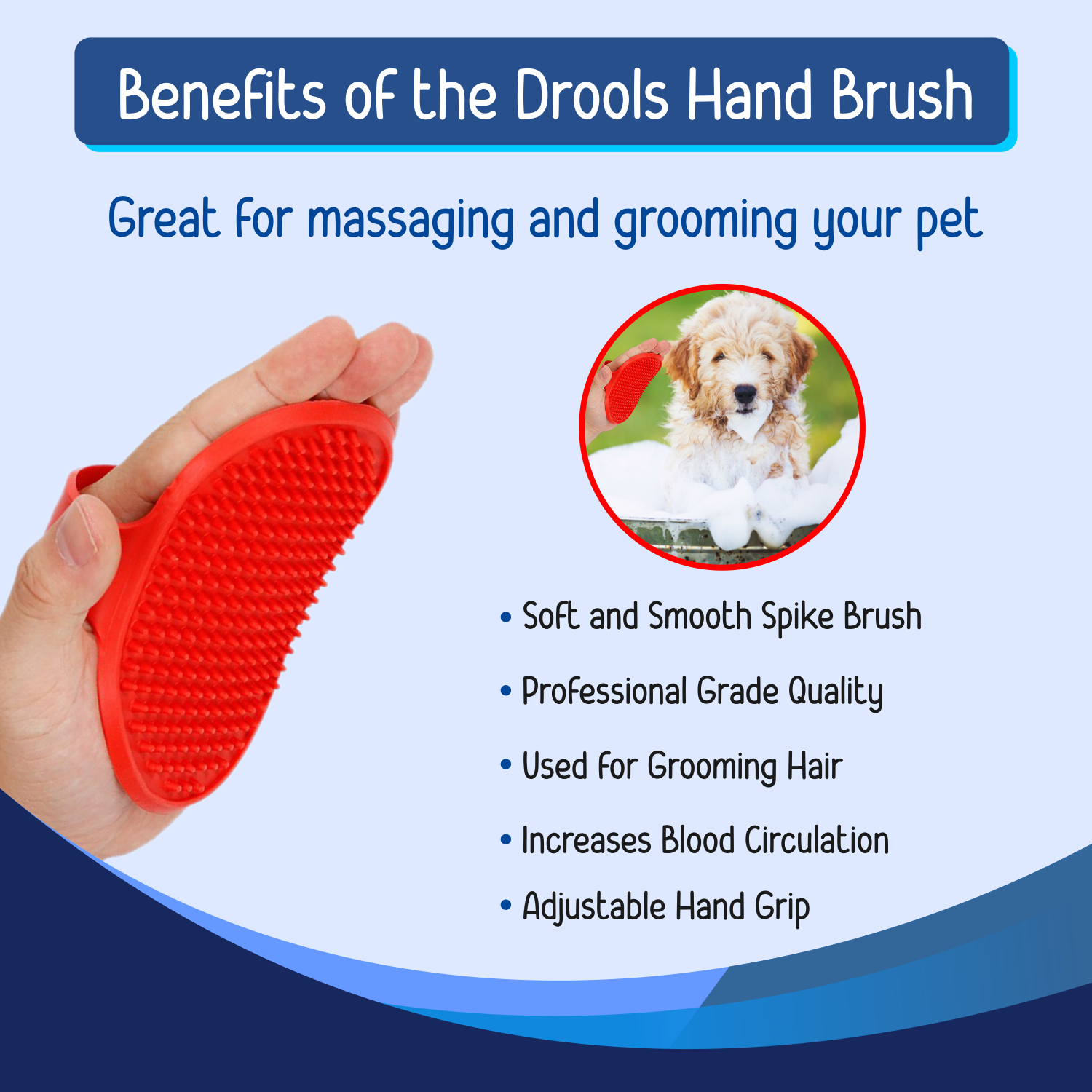 Drools Anti Dandruff and Itch Shampoo for Dogs (Free Hand Brush)