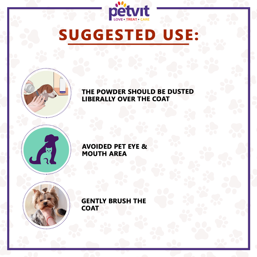 Petvit Tick Repellent Powder for Dogs and Cats