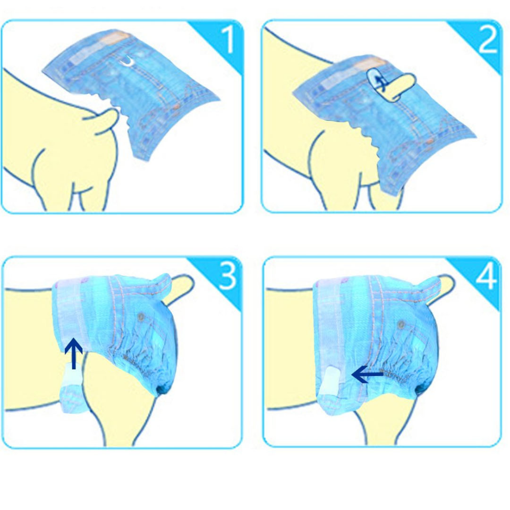 Pet Soft Disposable Diaper for Male Pets (8 pcs)