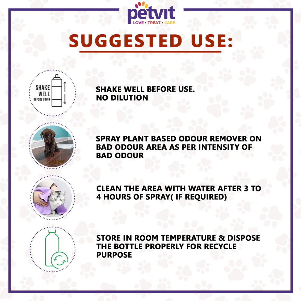 Petvit Odour Remover Spray for Dogs and Cats