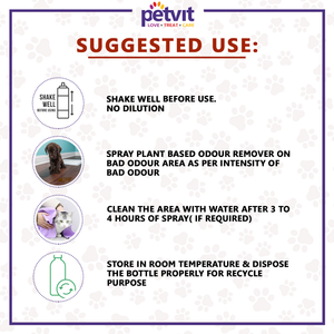 Petvit Odour Remover Spray for Dogs and Cats