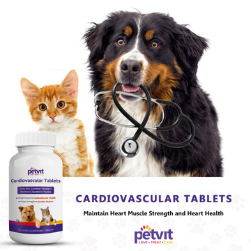 Petvit Cardiovascular Tablets, Coenzyme Q 10 Supplements for Dogs and Cats