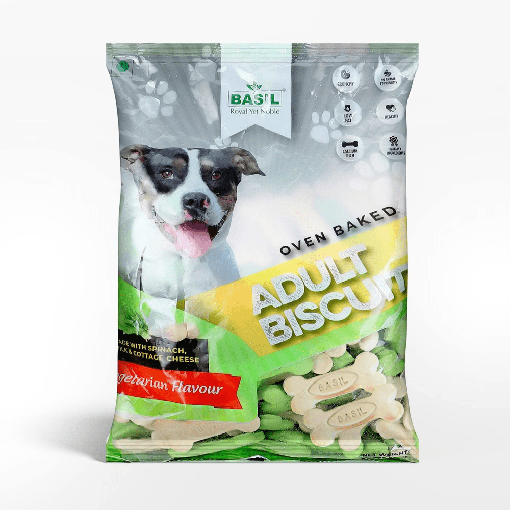 Basil Veg Bone Shaped Adult Dog Biscuits Dog Treats + Others Basil 900g