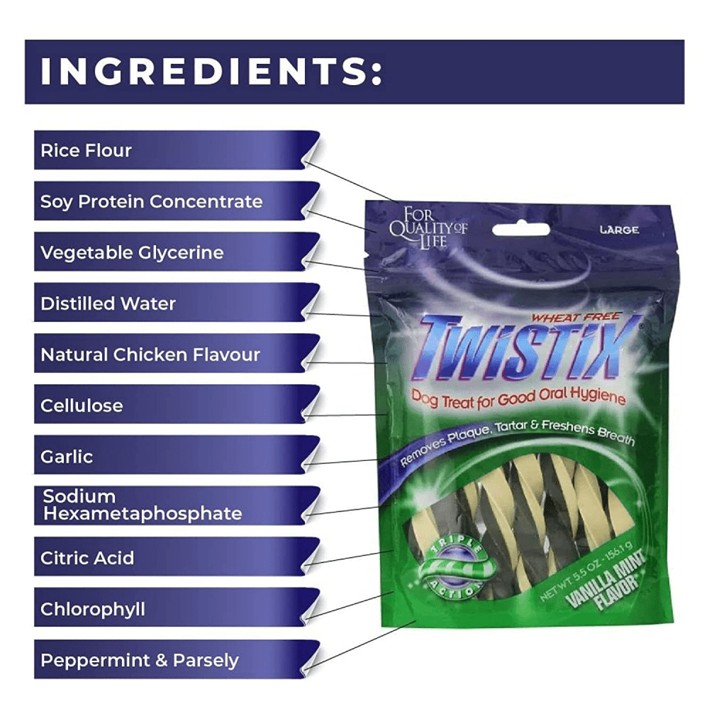 Buy NPIC Twistix Vanilla Mint Flavor Dog Treat Online Supertails