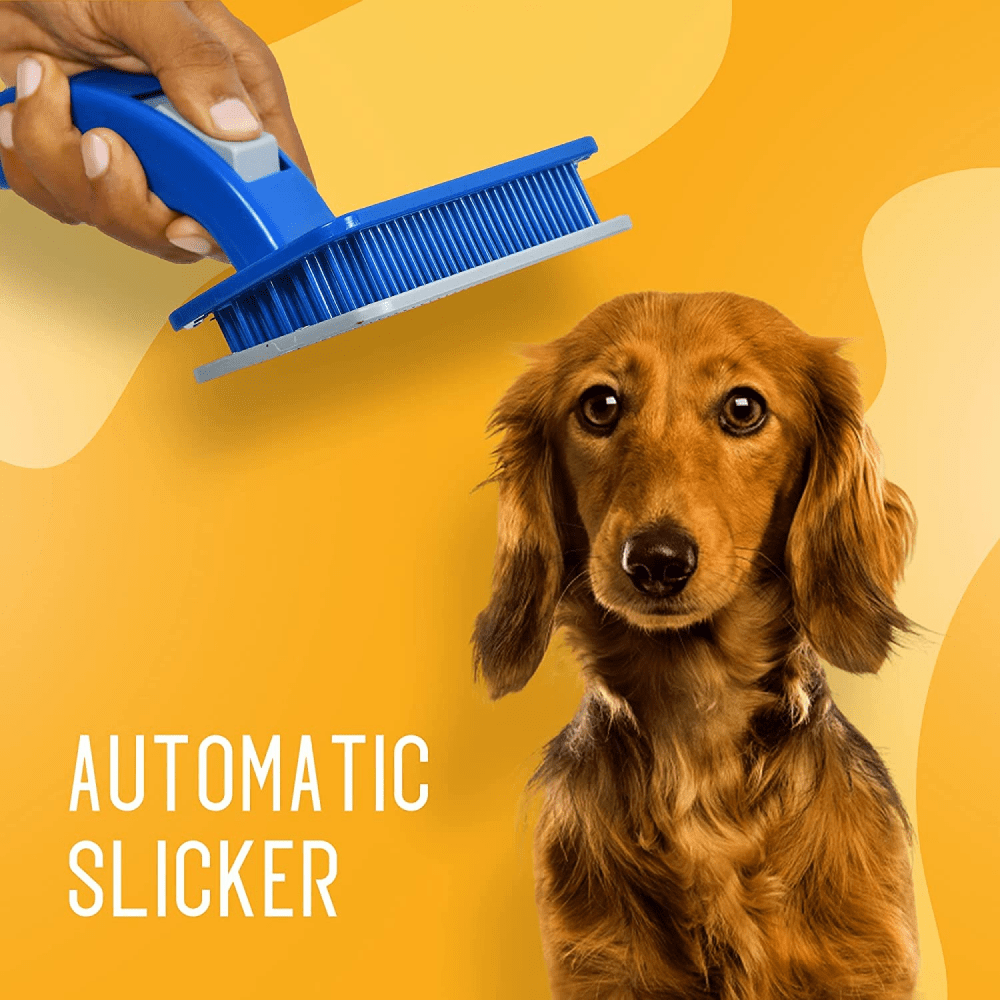 Kiki N Pooch Blue Slicker Brush for Dogs and Cats (10cm)