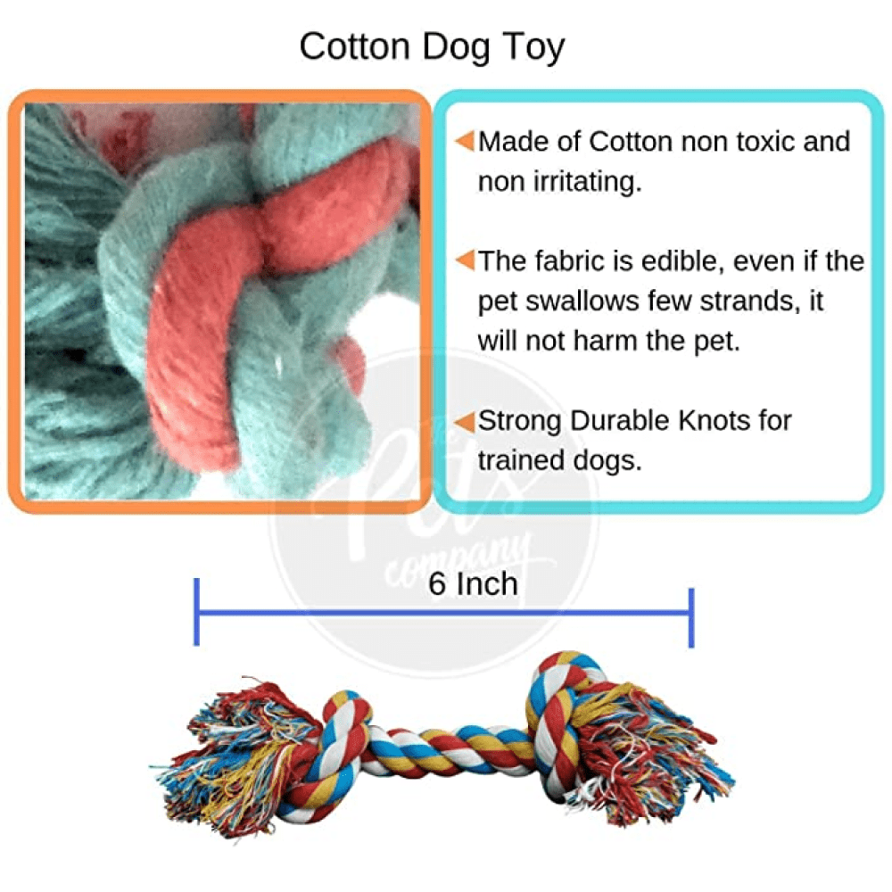 Kiki N Pooch 2 Knot Cotton Rope Toy for Dogs