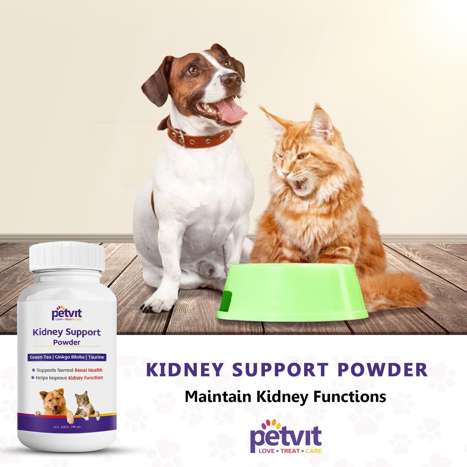 Petvit Kidney Support Powder for Dogs and Cats