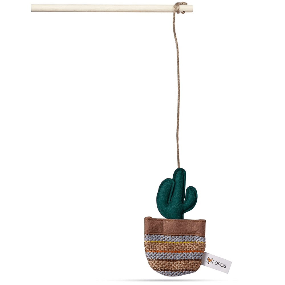 Fofos Austin Cactus with Wooden Stick Toy for Cats