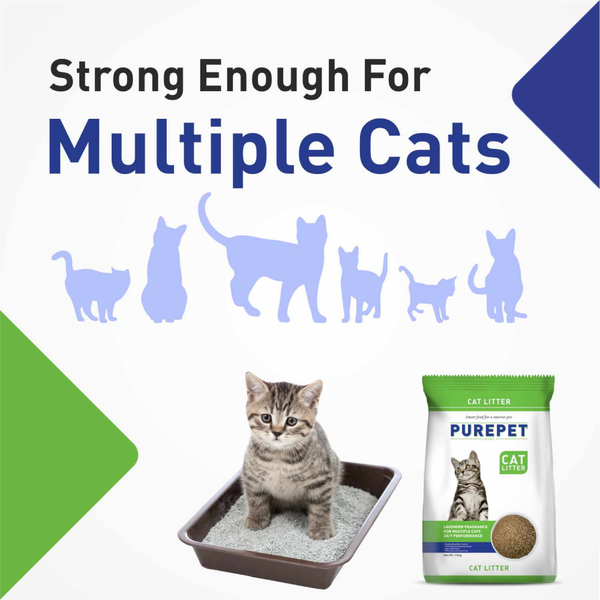 Purepet Lavender Scented Clumping Cat Litter and M Pets Basic Cat Litter Scoop (Red) Combo