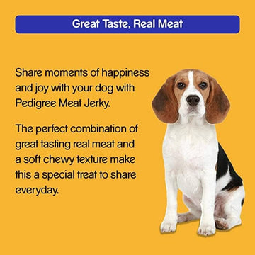 Pedigree Roasted Lamb Meat Treats and Barbecued Chicken Meat Jerky Adult Dog Treats Combo (12+12)