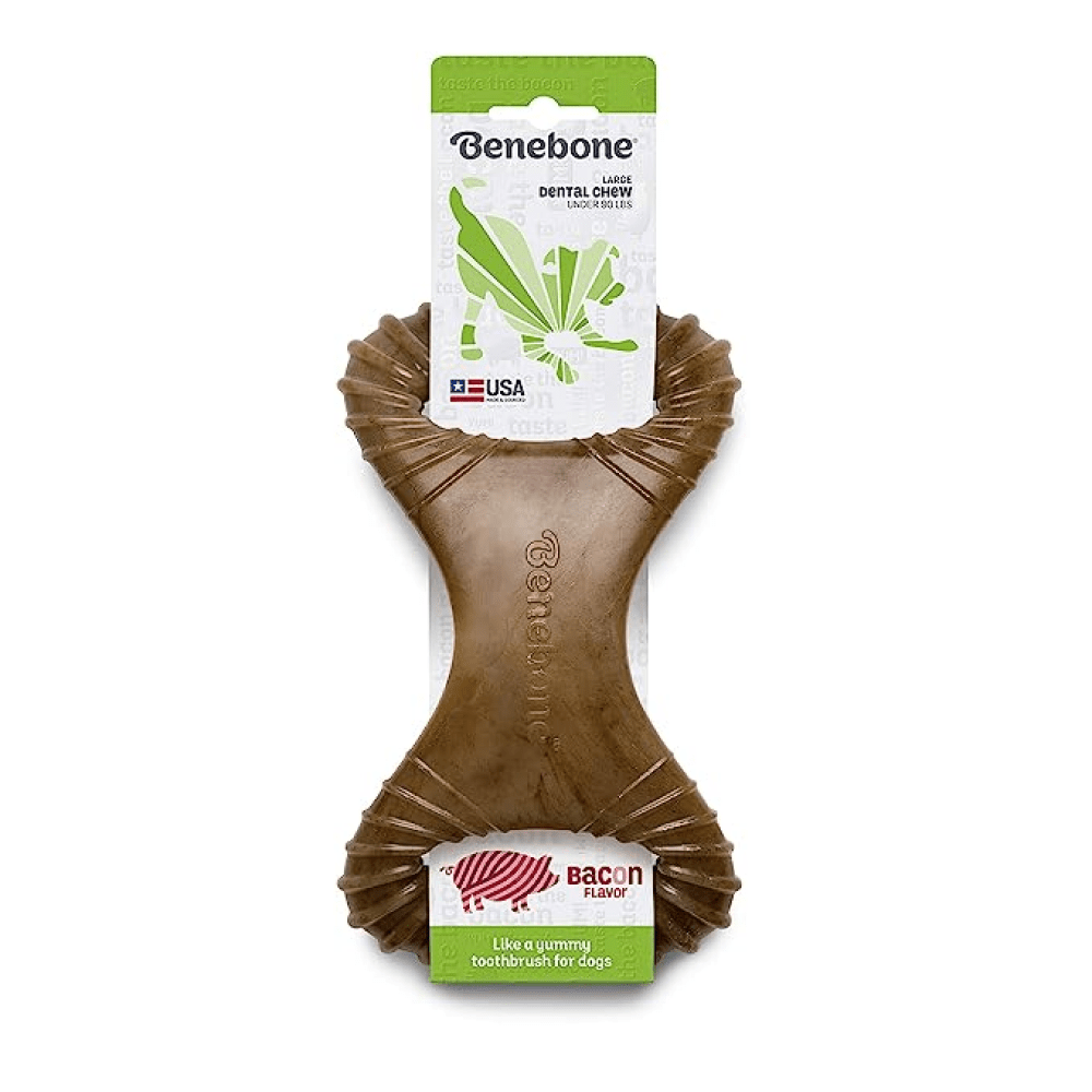 Benebone Bacon Flavored Dental Chew Toy for Dog | For Aggressive Chewers Dogs-Toys Benebone