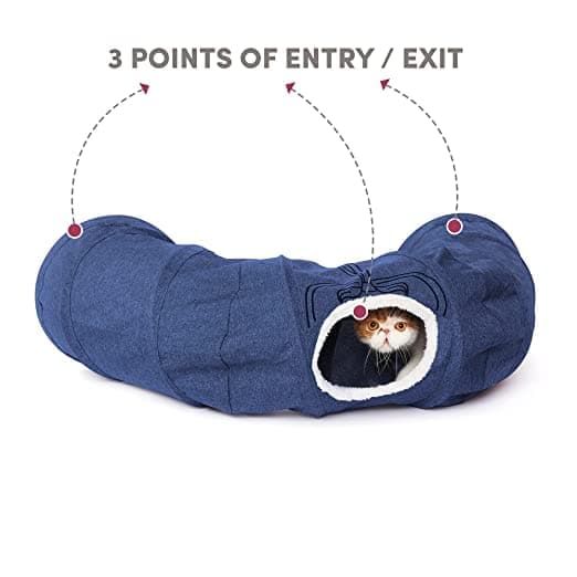 Fofos Catboy Tunnel Half Donut for Cats (Blue)