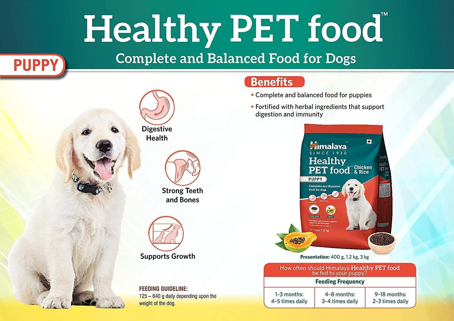 Himalaya Chicken & Rice Healthy Pet Puppy Dry Food