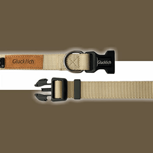 Glucklich Pet Essentials Classic Nylon Collar for Dogs (Beige)