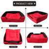 Hiputee Super Soft Dual Rectangle Velvet Bed for Dogs and Cats (Red Black) Both-Bedding, Mats & Travel Supplies Hiputee