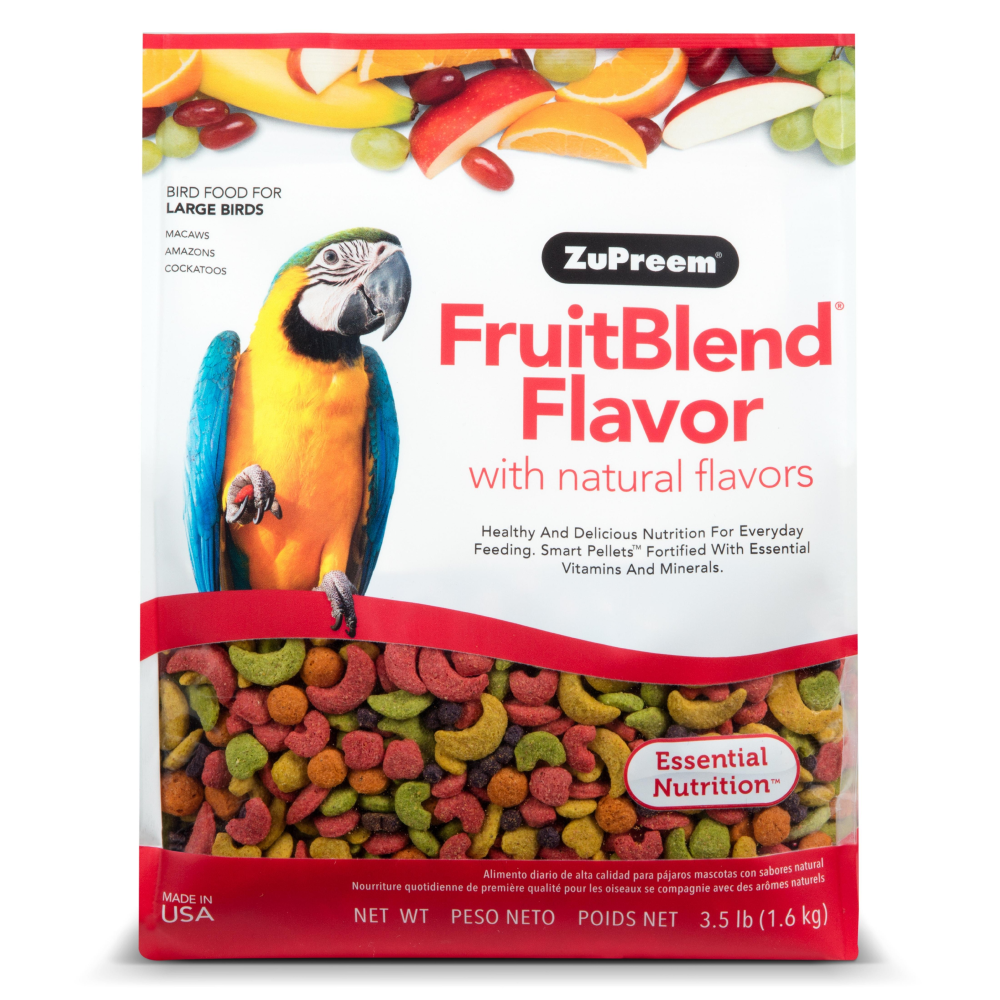 ZuPreem FruitBlend Flavor with Natural Flavors Avian Diets Large Bird Food (Limited Shelf Life) Birds ZuPreem 907g