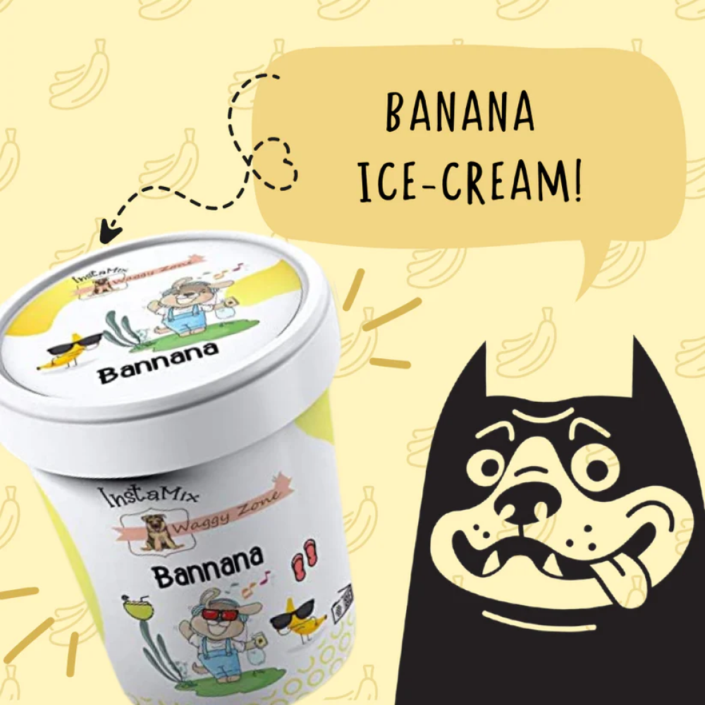 Waggy Zone Banana Ice Cream for Pets