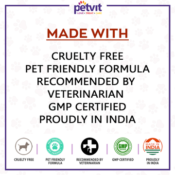 Petvit Ear Cleansing Wipes and Paw & Nose Wipes for Dogs and Cats Combo