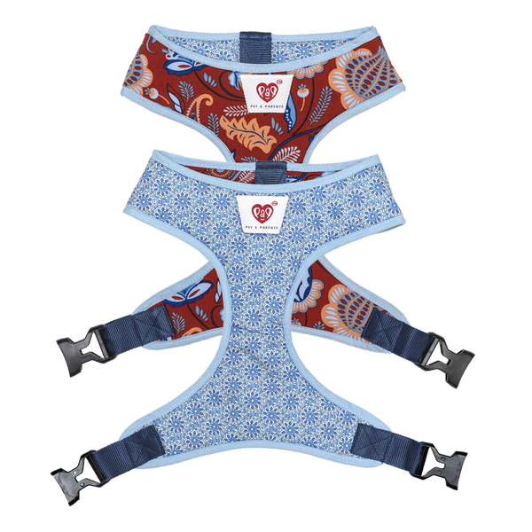 Pet And Parents Indie Floral Reversible Harness for Dogs