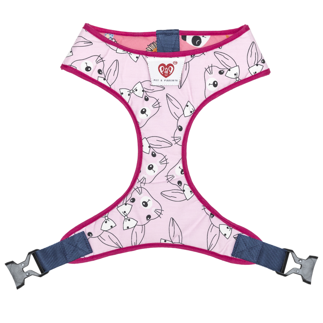 Pet And Parents Pink Faces Reversible Harness for Dogs