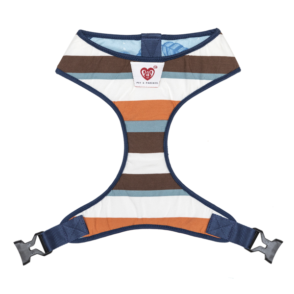 Pet And Parents Stripy Feathers Reversible Harness for Dogs