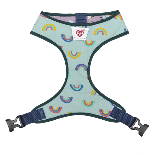 Pet And Parents Floral Rainbow Reversible Harness for Dogs