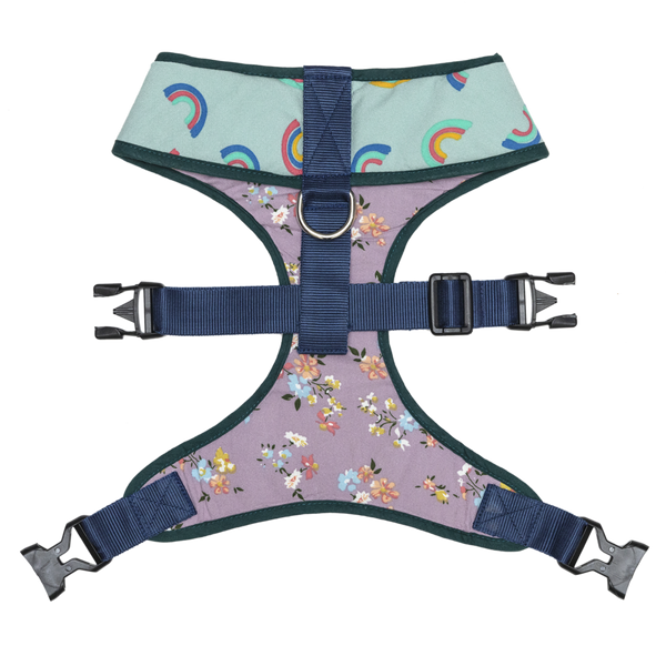 Pet And Parents Floral Rainbow Reversible Harness for Dogs