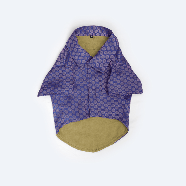 Pawgypets Occasion Wear Shirt for Dogs and Cats (Navy Blue)