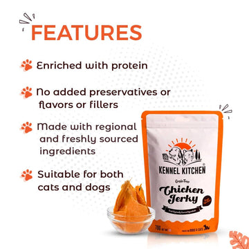 Kennel Kitchen Air Dried Chicken Jerky Dog and Cats Treats