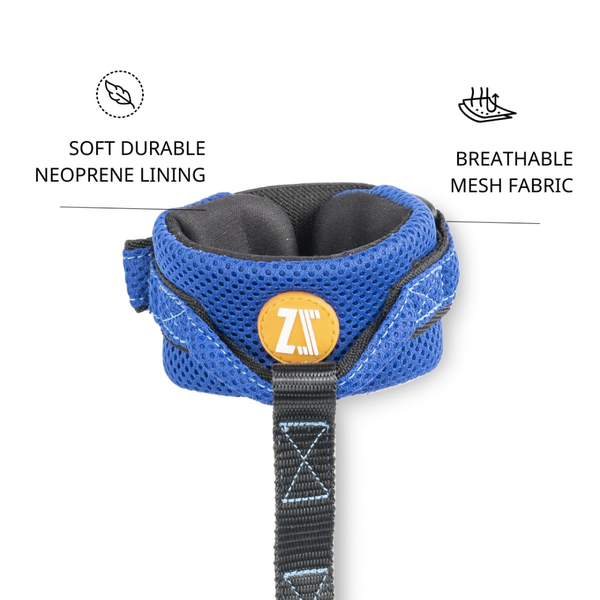 Zoomiez Hands Free Mesh Leash for Dogs & Cats (Royal Blue)