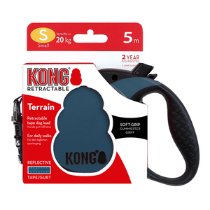 Kong Terrain Retractable Leash for Dogs and Cats (Blue)