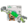 Basil Cotton Rope Rubber Chew Toy with Hard TPR Centre for Dogs Dogs-Toys Basil Green