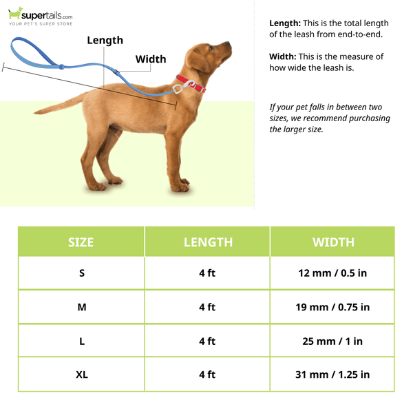 Basil Printed Leash for Dogs and Cats (Green)